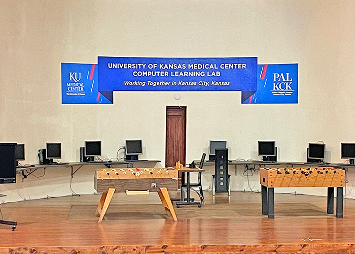 KU Medical Center donates computer lab to KCK Police Athletic League center